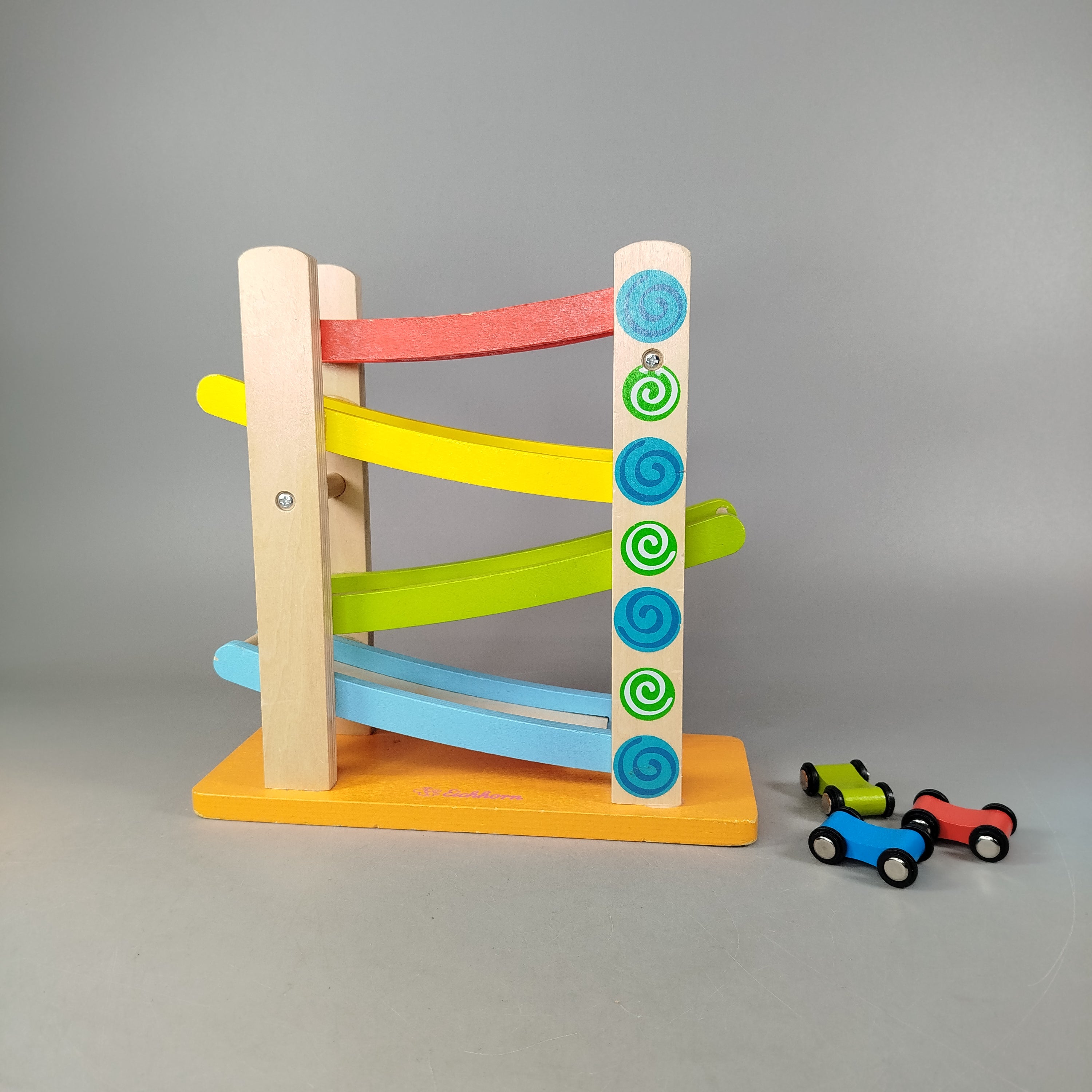 Eichhorn Holz-Rennbahn 🚗💥, gebraucht, ab 3 4 5 Jahre | ✅ geprüft